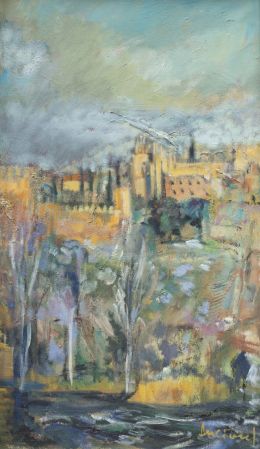 875.  ONÉSIMO ANCIONES (Valladolid, 1939 - Madrid, 2002)Vista de Toledo: San Juan de los Reyes