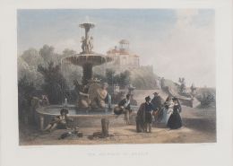 786.  D. ROBERTS R.A (pinxit) J. COUSEN (sculp)The fountain at Madrid