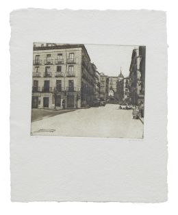 988.  AMALIA AVIA (Santa Cruz de la Zarza, Toledo, 1930 - Madrid, 2011) Calle de Madrid y Fuente de la alcachofa