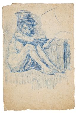 944.  FRANCISCO GIMENO ARASA (Tortosa, 1858 - Barcelona, 1927)Estudio de mujer sentada