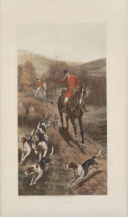 921.  ALFRED CHARLES HAVELL (1855-1928); JOHN FREDERICK HERRING (1795-1865)Gone Away, 1902; Fox Hunting
