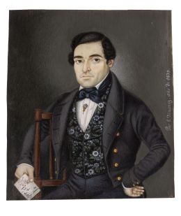 819.  G. JIMENEZ (Escuela española, siglo XIX)Retrato de caballero1839