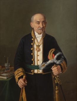 648.  BLAS GONZÁLEZ GARCÍA VALLADOLID (Valladolid, 1839-1919)Retrato de secretario de la real Cámara