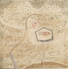 775.  ANÓNIMO, H. 1800Mapa manuscrito en el istmo de Panamá