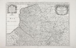 777.  NICOLAS SANSON (1600-1667) y ALEXIS HUBERT JAILLOT (1632?- 1712)Gobierno General de Picardie: "Le Gouvernement General De Picardie, ou sont le Pays Reconquis, Le Bulenois, Le Ponthieu, l'Amienois, Le Santerre, Le Vermandois et Le Tierrache . . ."NICOLAS SANSON (1600-1667) y ALEXIS HUBERT JAILLOT (1632?- 1712)El Gobierno General del Dauphiné: "Le Gouvernement General du Dauphiné, Divisé en Haut et Bas, Subdivisé en Plusieurs Pays, et en Bailliages / Selon les Memoires le Plus Nouveaux, par le Sr. Sanson. Presenté au Roy"