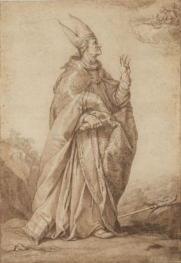 763.  ABRAHAM BLOEMAERT (Gorinchem, 1564 - Utrecht, 1651)​​San Radbodus de Utrecht