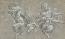 759.  PAOLO GEROLAMO PIOLA  (1666-1724) Estudio de faunos