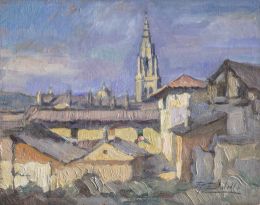 861.  RAMÓN ESTALELLA (Madrid,​ 1893 - 1986)Vista de Toledo