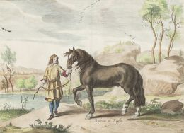 764.  ABRAHAM VAN DIEPENBEECK (1596-1675) "Rubecan un Roufin" y "Monseigneur le Marquis a Cheval es tant à Cheval pour montrer la vraije assiette du Cavallier"