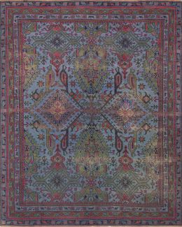 621.  Alfombra de las Alpujarras en lana sobre trama de lana.
Es