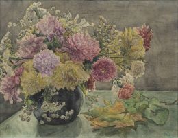 945.  PERE PRUNA OCERANS (Barcelona, 1904 - 1977)Jarrón de flores, 1976