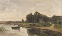 815.  JOSÉ ENTRALA Y LAMOY (Manila, 1849-Constantinopla, 7 de diciembre de 1886)Paisaje