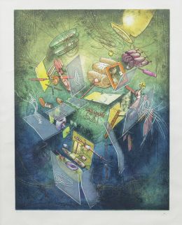 926.  ROBERTO MATTA (Santiago de Chile, 1911 - Civitavecchia, Italia, 2002)