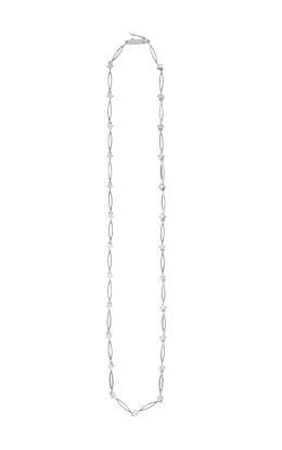 301.  Collar de brillantes entre piezas ojivales caladas de oro