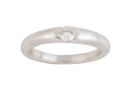 297.  Sortija con brillante en engaste invisible de 0,25 ct