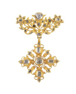 6.  Venera S. XVIII de oro y diamantes con dos cuerpos. Punzonada