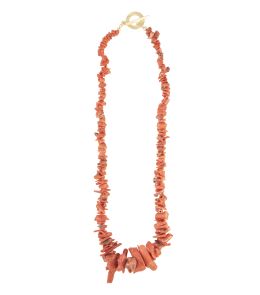 199.  Collar de ramas de coral mediterráneo de tamaño creciente hacia el centro 