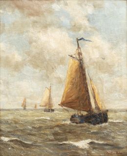 851.  RICHARDUS PHILIPPUS VAN REES (Holanda, 1850-41925)Barco holandés 