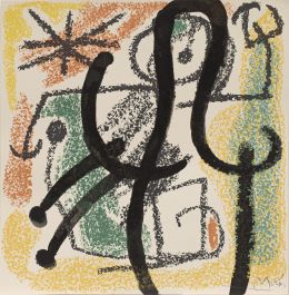 1131.  JOAN MIRÓ (Barcelona, 1893 - Palma de Mallorca, 1983)Sans titre (pour "Miró i Catalunya"), 1968