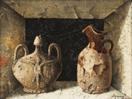 952.  JOSÉ LAPAYESE DEL RIO (Madrid, 1926 - 2000)Pequeño bodegón, 1976