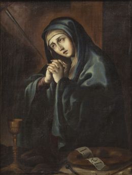 815.  JOSÉ RODRÍGUEZ CARNERO (México, 1649-1725)Virgen de los Dolores