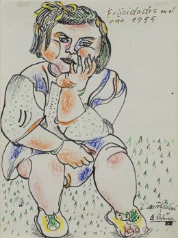 969.  BENJAMÍN PALENCIA (Barrax, Albacete, 1894 - Madrid, 1980)La niña Paulina, 1955