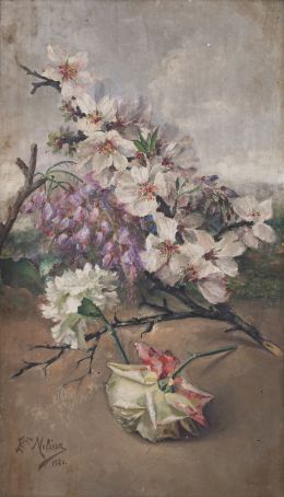 893.  MOLINA (ESCUELA ESPAÑOLA, SIGLO XX)Bodeón de flores