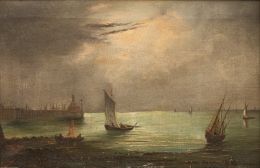 803.  ESCUELA ESPAÑOLA, SIGLO XIXPareja de marinas