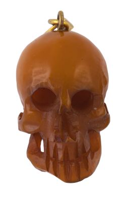 7.  Calavera de pp. S. XX en baquelita tallada