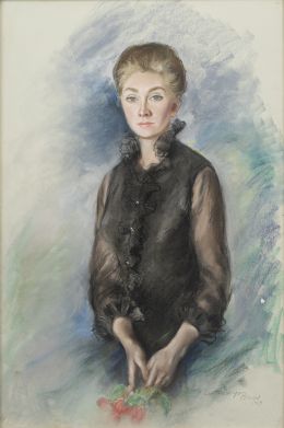 851.  BETSY WESTENDORP DE BRIAS (1927 - 2022)Retrato de Mari-Carmen Díaz de Mendoza (primera actriz del María Guerrero y nieta de María Guerrero), 1969