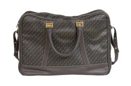441.  LOEWE Weekend bag vintage años 70 en tela con monograma y piel