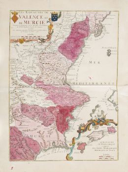 770.  LOUIS- CHARLES DESNOS (1725-1805) Y NICOLAS DE FER (1646-1720)El reino de Valencia y de Murcia
