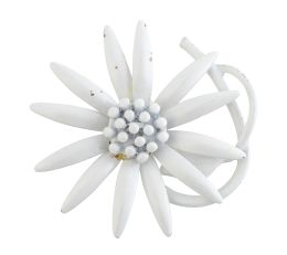 433.  Broche flor vintage americano años 60, con pétalos acabados