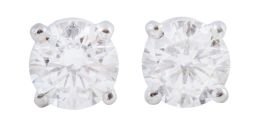 278.  Pendientes dormilonas de brillantes de 0,30 ct aprox cada uno
