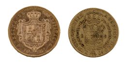417.  Dos monedas en oro