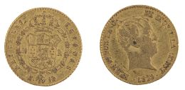 422.  Moneda de dos escudos Fernando VII. 1822. Madrid. S.R.