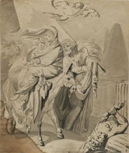 808.  PIETER DE GREBBER (1615- 1652)Huída a Egipto
