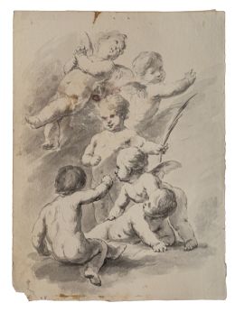 784.  ESCUELA ESPAÑOLA, PRIMERA MITAD DEL SIGLO XIXEstudio de angelotes