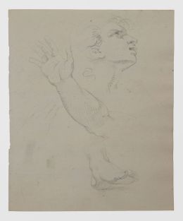 789.  ESCUELA ITALIANA, MEDIADOS DEL SIGLO XVIIIEstudios de pierna, torso, mano, pie y rostro