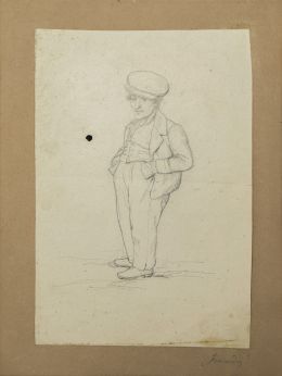 786.  BERNARDO FERRÁNDIZ  (Valencia, 1835-Málaga, 1885)Caricatura de un caballero