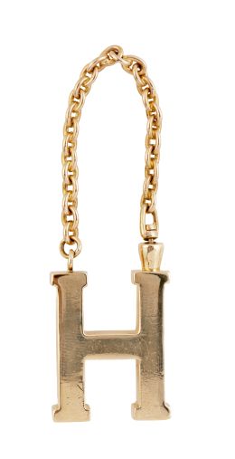 339.  Llavero HERMÈS- PARÍS en forma de H realizado en oro
