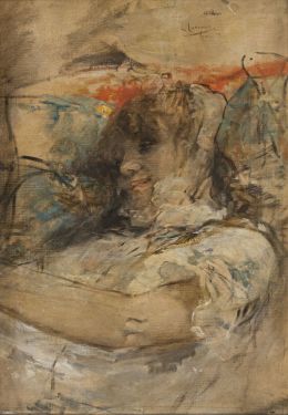 916.  LORENZO CASANOVA RUÍZ (Alcoy, Alicante, 1845-Alicante, 1900)Retrato de dama