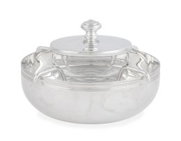 590.  Caviarera de metal plateado y cristal.Christofle.