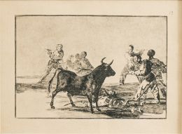 726.  FRANCISCO DE GOYA Y LUCIENTES (Fuendetodos, 1746 -Burdeos1828) El desjarrete de la canalla con lanzas, medias- lunas, banderillas y otras armasCuarta edición 1905