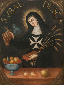748.  ESCUELA ESPAÑOLA, SIGLO XVIISanta Ubaldesca Taccini, conocida también como Waldesca; monja católica italiana, miembro de la Orden de Malta