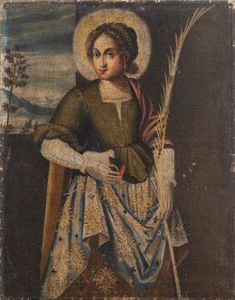 766.  ESCUELA VALLISOLETANA, SIGLO XVIIISanta Inés