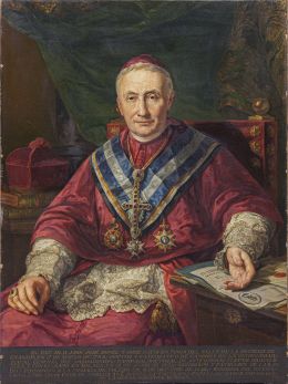 787.  VICENTE LÓPEZ PORTAÑA  (Valencia, 1772- Madrid, 1850)Retrato del arzobispo Juan José Bonel y Orbe (Pinos del Valle, Granada, 1782 - Madrid, 1857)h. 1847-8