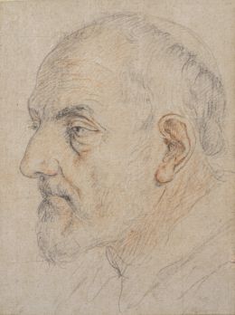 738.  ESCUELA ITALIANA, H. 1700Estudio de un retrato