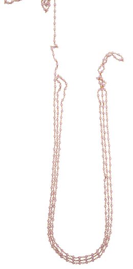 186.  Collar extralargo con esferas facetadas de zircón rosa comb