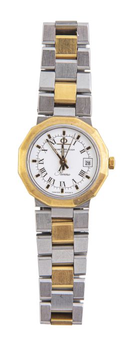 343.  Reloj BAUMER MERCIER Riviera de señora en acero y oro